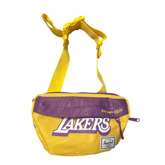 GUC Genuine NBA Merchandise LA Lakers Yellow/Purple Fanny Pack Adjustable - Picture 1 of 8